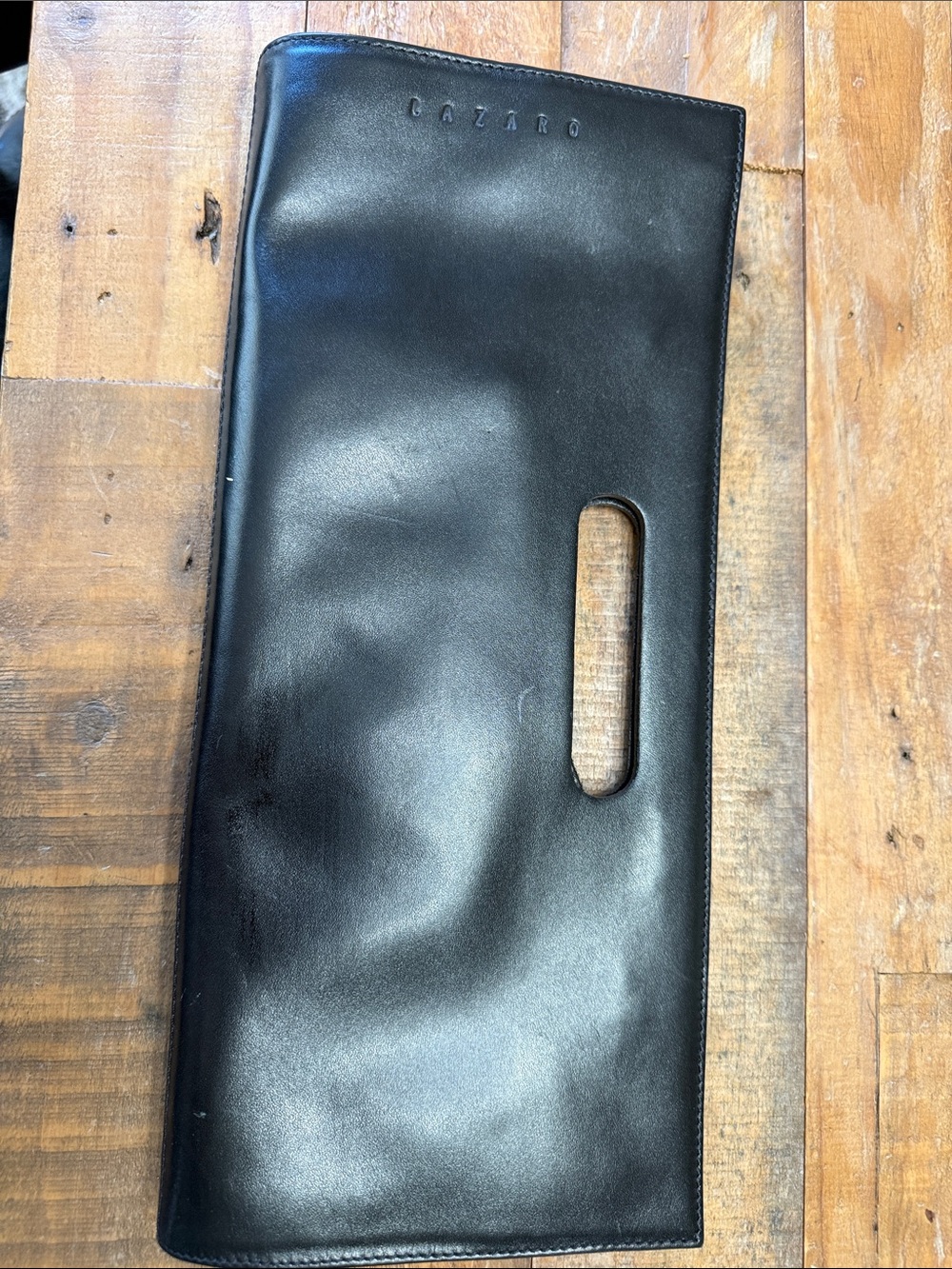 Lazaro Black Leather Clutch Bag